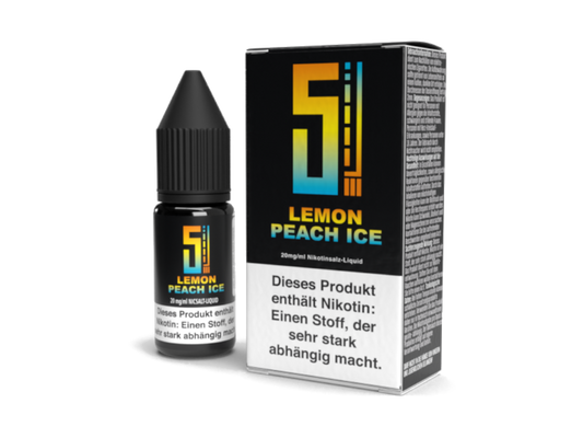 5EL - Lemon Peach Ice - Nikotinsalz Liquid